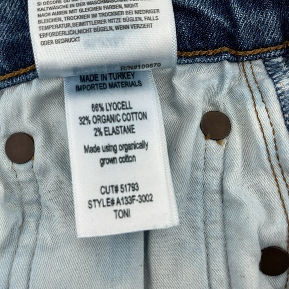 Agolde Toni Straight Ankle Jeans Organic Cotton Blend Distressed Size 26 - Picture 12 of 12